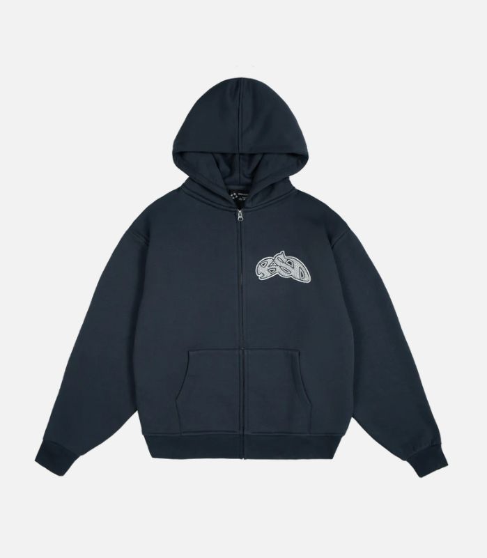 99 Based Studded BSD Zip Hoodie Navy || Top-Auswahl